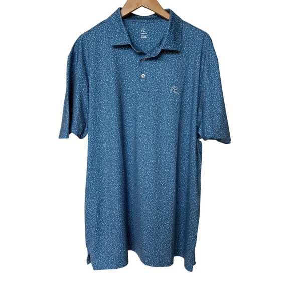 Rhoback Men's 2XL Blue “The Mulligan” Golf Polo Shirt Short Sleeve SOLD OUT! - Picture 2 of 9